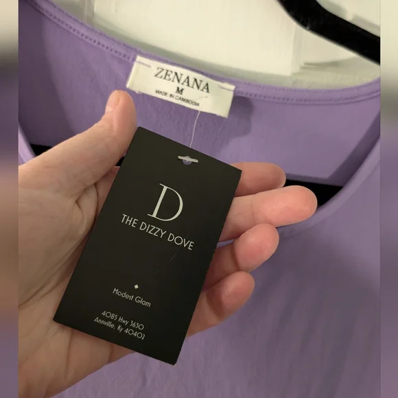 Zenena m purple babydoll nwt - Picture 4 of 8